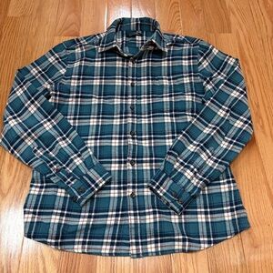 George Men's Blue and White Plaid Shirt